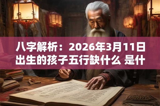 八字解析：2026年3月11日出生的孩子五行缺什么 是什么命