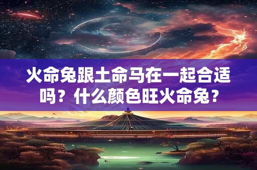 火命兔跟土命马在一起合适吗？什么颜色旺火命兔？