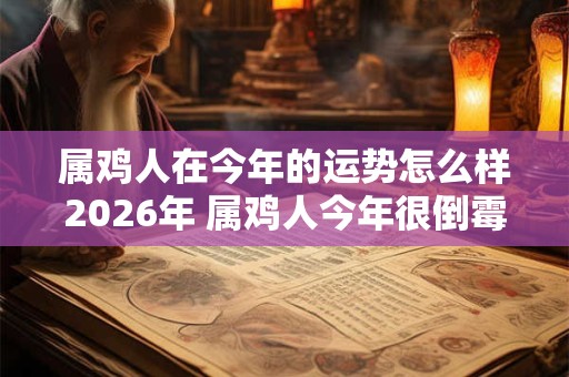 属鸡人在今年的运势怎么样2026年 属鸡人今年很倒霉吗