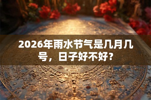 2026年雨水节气是几月几号,日子好不好? 2026年雨水节气是几月几号,日子好不好?