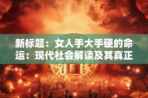 新标题:女人手大手硬的命运:现代社会解读及其真正含义 新标题:女人手大手硬的命运:现代社会解读及其真正含义