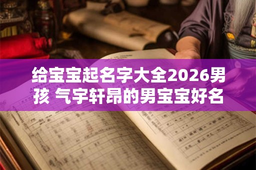 给宝宝起名字大全2026男孩 气宇轩昂的男宝宝好名