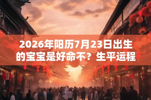 2026年阳历7月23日出生的宝宝是好命不?生平运程分析 2026年阳历7月23日出生的宝宝是好命不?生平运程分析