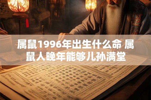 属鼠1996年出生什么命 属鼠人晚年能够儿孙满堂 属鼠1996年出生什么命 属鼠人晚年能够儿孙满堂