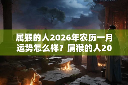 属猴的人2026年农历一月运势怎么样？属猴的人2026年多大了？
