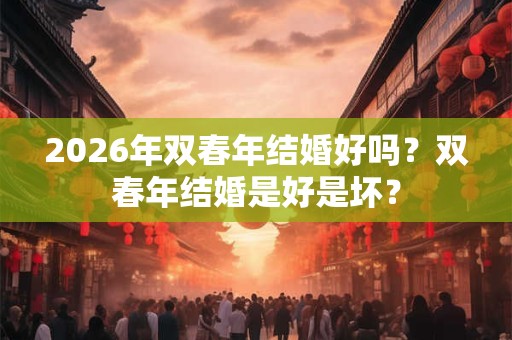 2026年双春年结婚好吗？双春年结婚是好是坏？