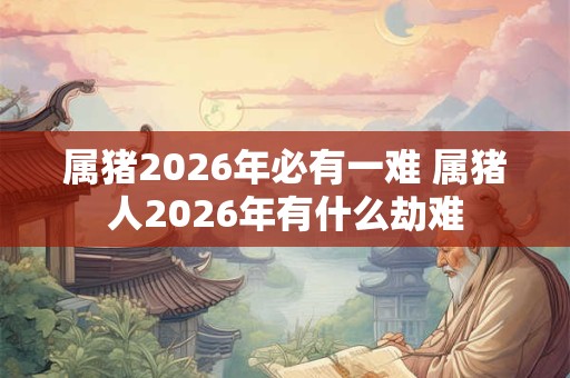 属猪2026年必有一难 属猪人2026年有什么劫难