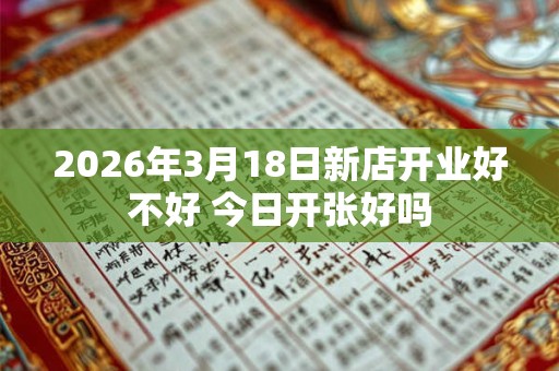 2026年3月18日新店开业好不好 今日开张好吗 2026年3月18日新店开业好不好 今日开张好吗