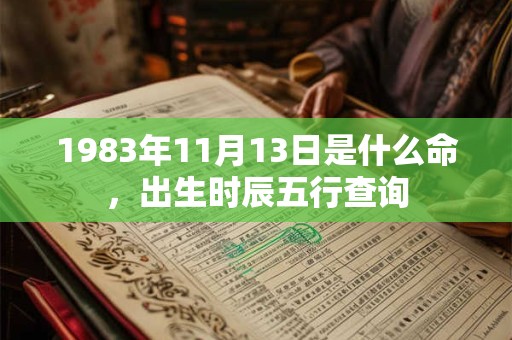 1983年11月13日是什么命，出生时辰五行查询