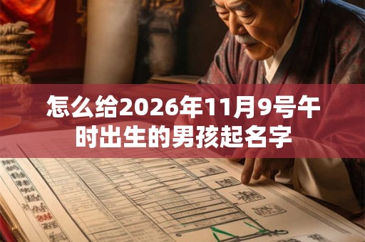 怎么给2026年11月9号午时出生的男孩起名字