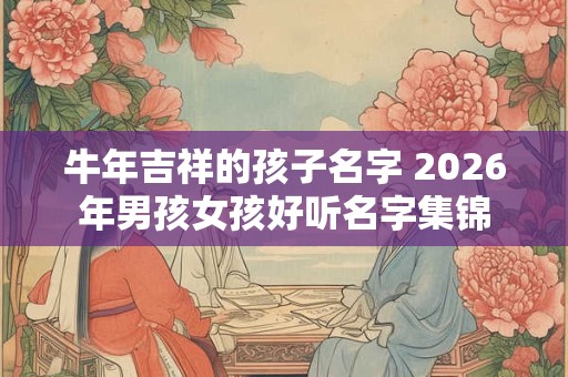 牛年吉祥的孩子名字 2026年男孩女孩好听名字集锦