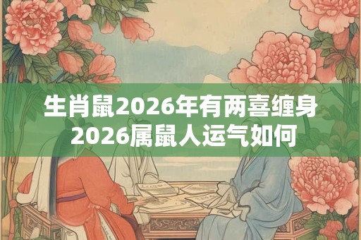 生肖鼠2026年有两喜缠身 2026属鼠人运气如何