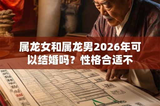 属龙女和属龙男2026年可以结婚吗？性格合适不
