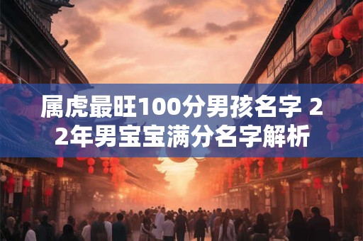 属虎最旺100分男孩名字 22年男宝宝满分名字解析