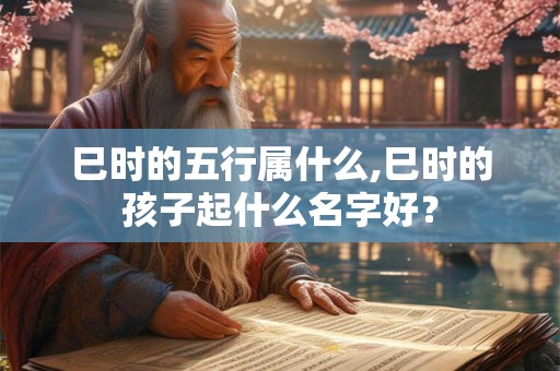 巳时的五行属什么,巳时的孩子起什么名字好？