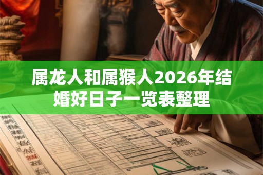 属龙人和属猴人2026年结婚好日子一览表整理