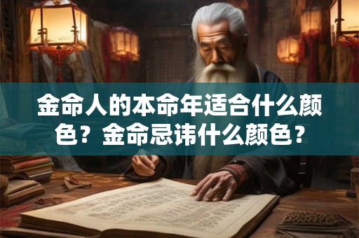 金命人的本命年适合什么颜色?金命忌讳什么颜色? 金命人的本命年适合什么颜色?金命忌讳什么颜色?