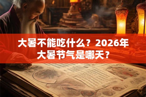 大暑不能吃什么？2026年大暑节气是哪天？