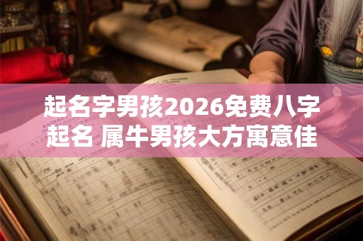 起名字男孩2026免费八字起名 属牛男孩大方寓意佳名宜用字