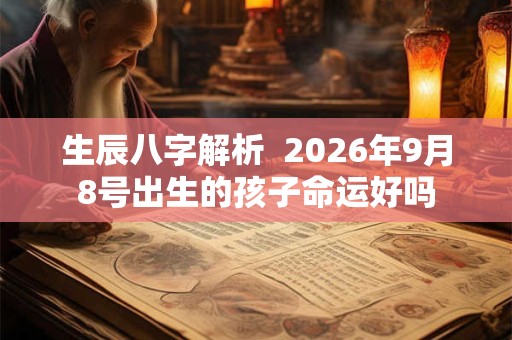 生辰八字解析  2026年9月8号出生的孩子命运好吗
