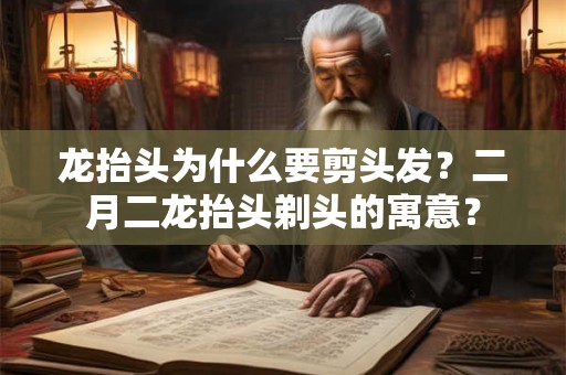 龙抬头为什么要剪头发？二月二龙抬头剃头的寓意？