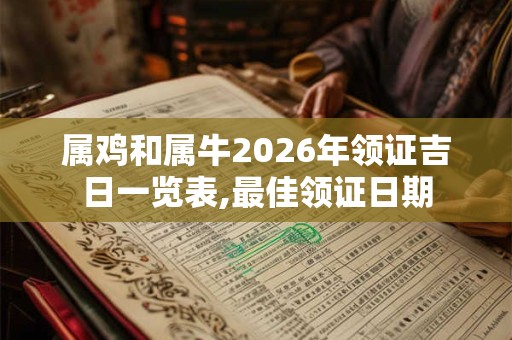 属鸡和属牛2026年领证吉日一览表,最佳领证日期