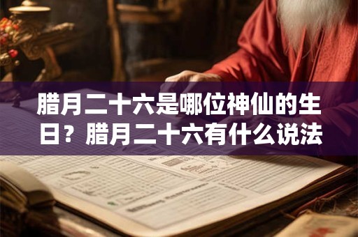腊月二十六是哪位神仙的生日？腊月二十六有什么说法？
