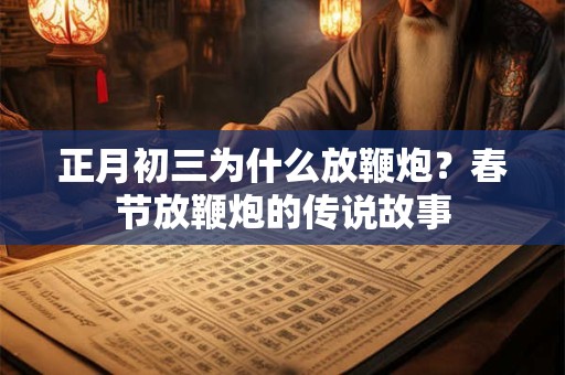 正月初三为什么放鞭炮？春节放鞭炮的传说故事