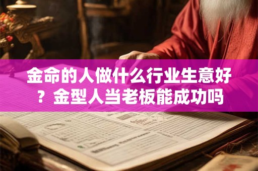 金命的人做什么行业生意好？金型人当老板能成功吗