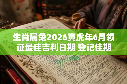 生肖属兔2026寅虎年6月领证最佳吉利日期 登记佳期