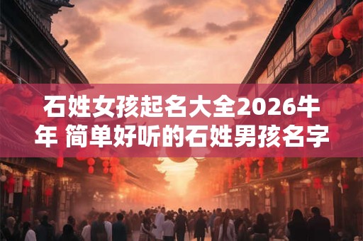 石姓女孩起名大全2026牛年 简单好听的石姓男孩名字