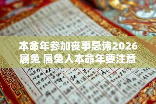 本命年参加丧事忌讳2026属兔 属兔人本命年要注意什么