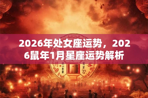 2026年处女座运势，2026鼠年1月星座运势解析