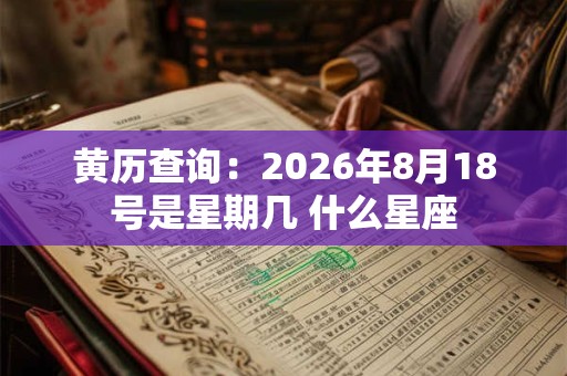 黄历查询：2026年8月18号是星期几 什么星座