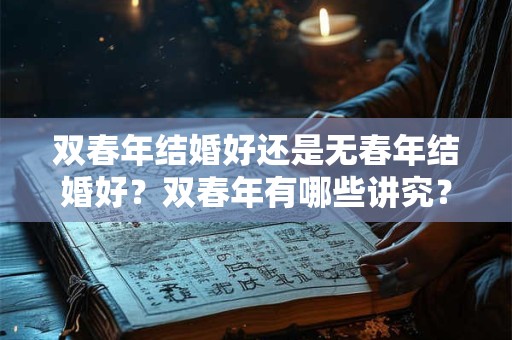 双春年结婚好还是无春年结婚好？双春年有哪些讲究？