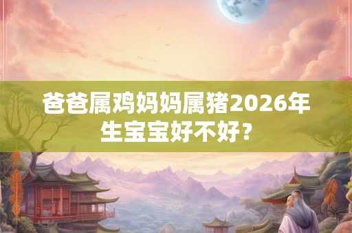 爸爸属鸡妈妈属猪2026年生宝宝好不好？