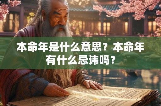 本命年是什么意思？本命年有什么忌讳吗？