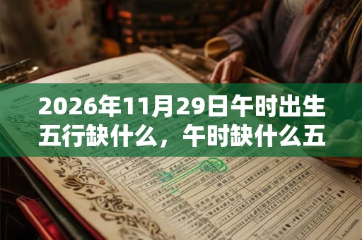 2026年11月29日午时出生五行缺什么，午时缺什么五行