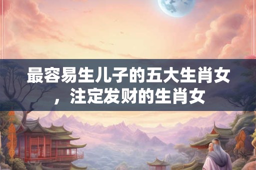 最容易生儿子的五大生肖女,注定发财的生肖女 最容易生儿子的五大生肖女,注定发财的生肖女