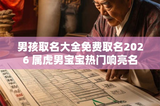 男孩取名大全免费取名2026 属虎男宝宝热门响亮名