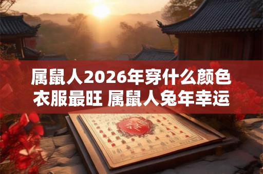 属鼠人2026年穿什么颜色衣服最旺 属鼠人兔年幸运色是什么 属鼠人2026年穿什么颜色衣服最旺 属鼠人兔年幸运色是什么