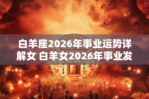 白羊座2026年事业运势详解女 白羊女2026年事业发展如何