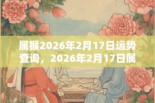 属猴2026年2月17日运势查询，2026年2月17日属猴人运势好吗？