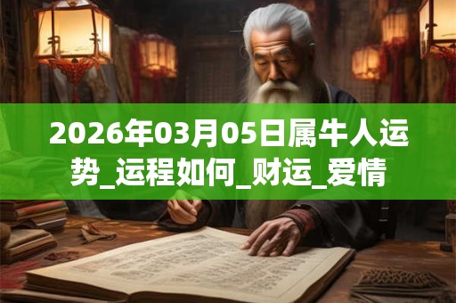 2026年03月05日属牛人运势_运程如何_财运_爱情