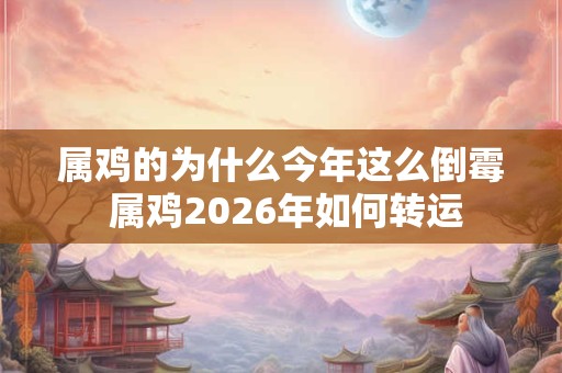 属鸡的为什么今年这么倒霉 属鸡2026年如何转运