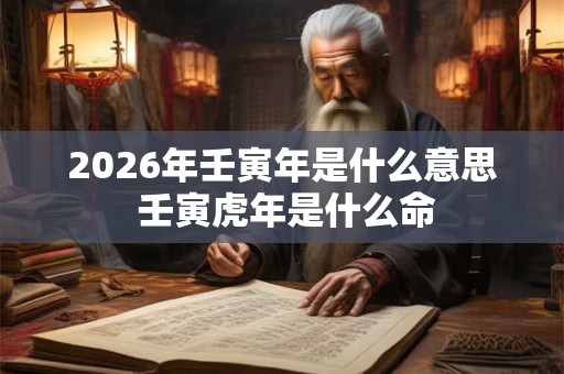 2026年壬寅年是什么意思 壬寅虎年是什么命