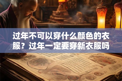 过年不可以穿什么颜色的衣服？过年一定要穿新衣服吗？