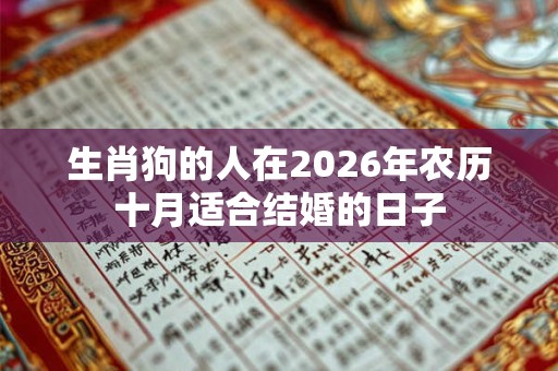 生肖狗的人在2026年农历十月适合结婚的日子