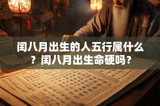 闰八月出生的人五行属什么？闰八月出生命硬吗？