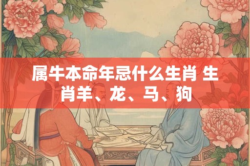 属牛本命年忌什么生肖 生肖羊、龙、马、狗 属牛本命年忌什么生肖 生肖羊、龙、马、狗